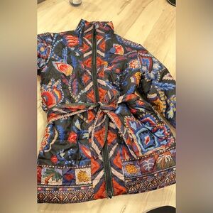 FARM Rio Multicolor Embroidered Puffer Jacket